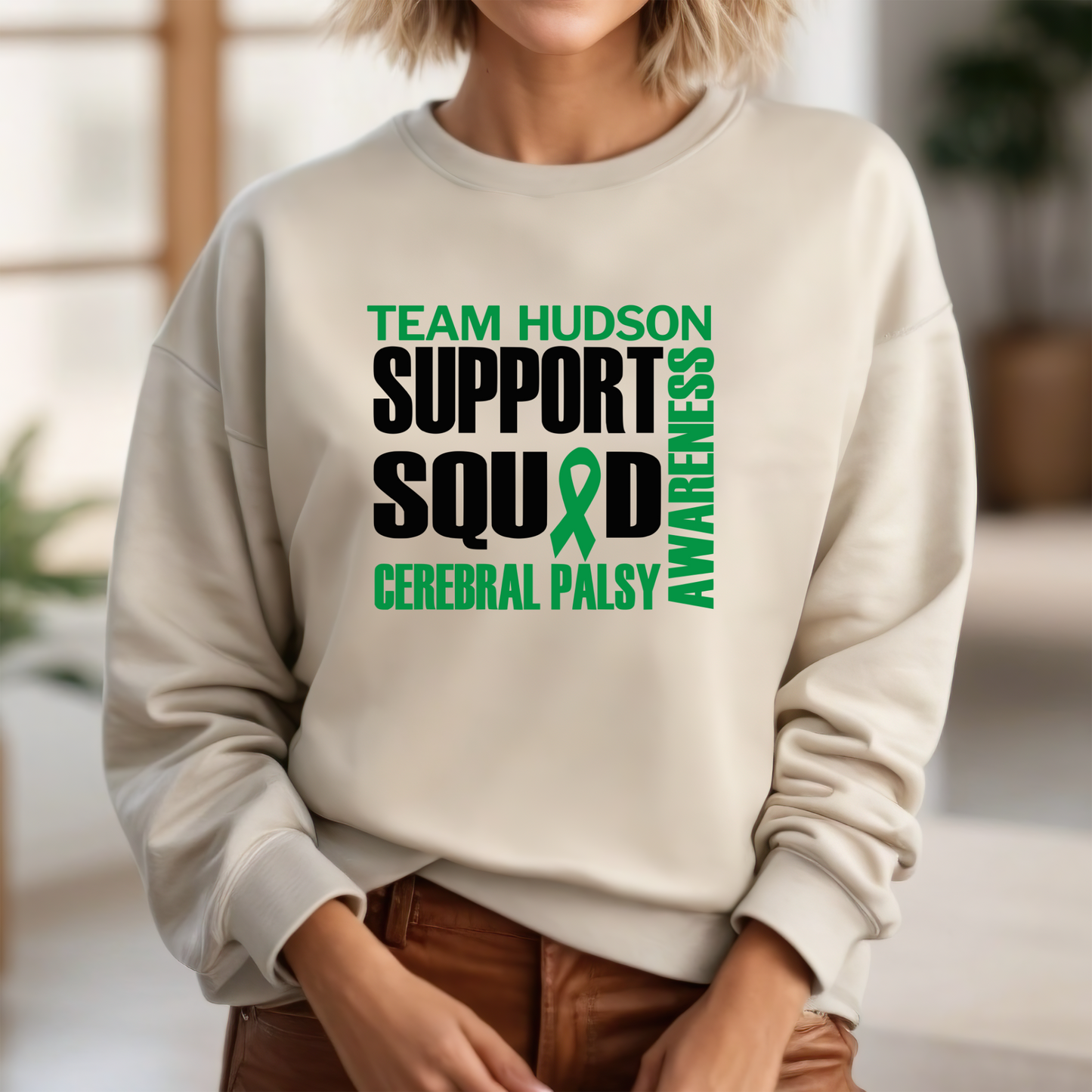 SUPPORT SQUAD | TEAM HUDSON | Gildan S-3XL Sweatshirt | Cerebral Palsy Awareness