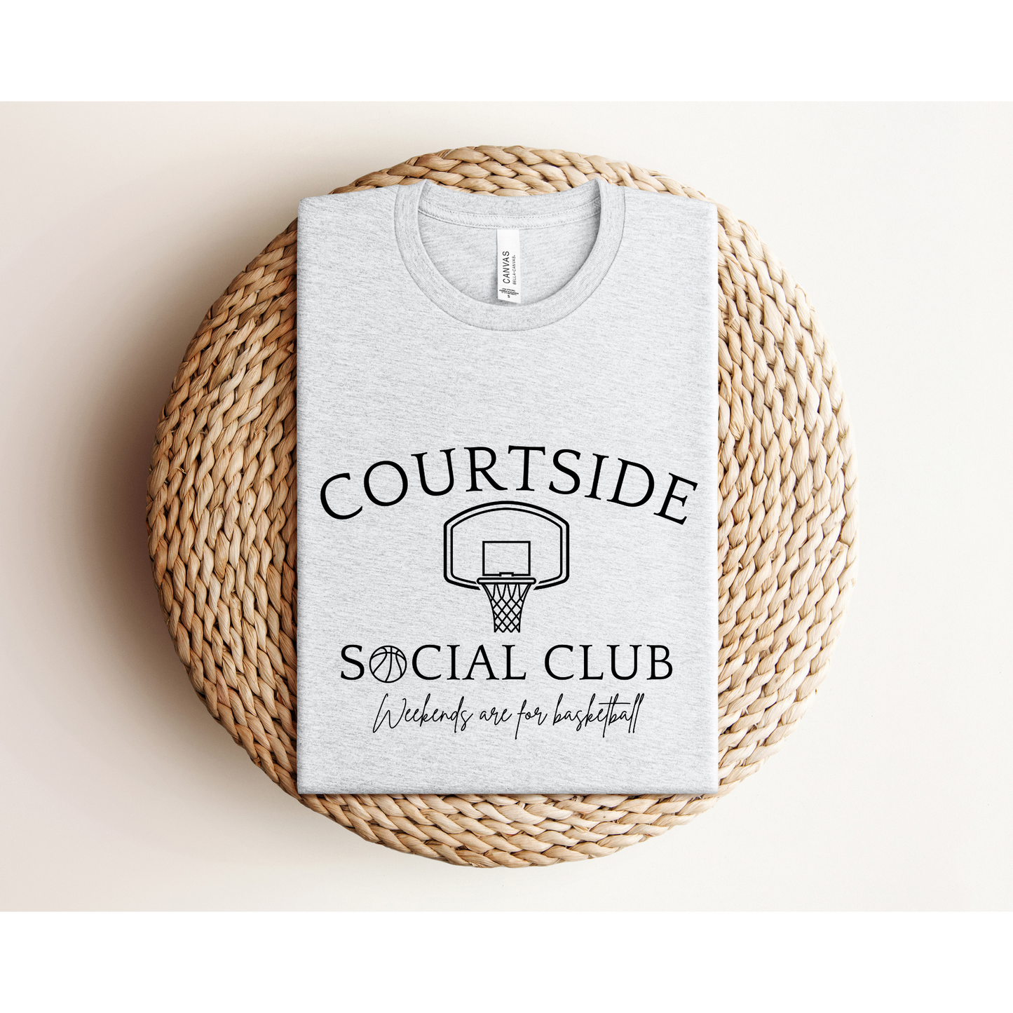 COURTSIDE BASKETBALL SOCIAL CLUB | Basketball Mom | Bella+Canvas XS-5XL