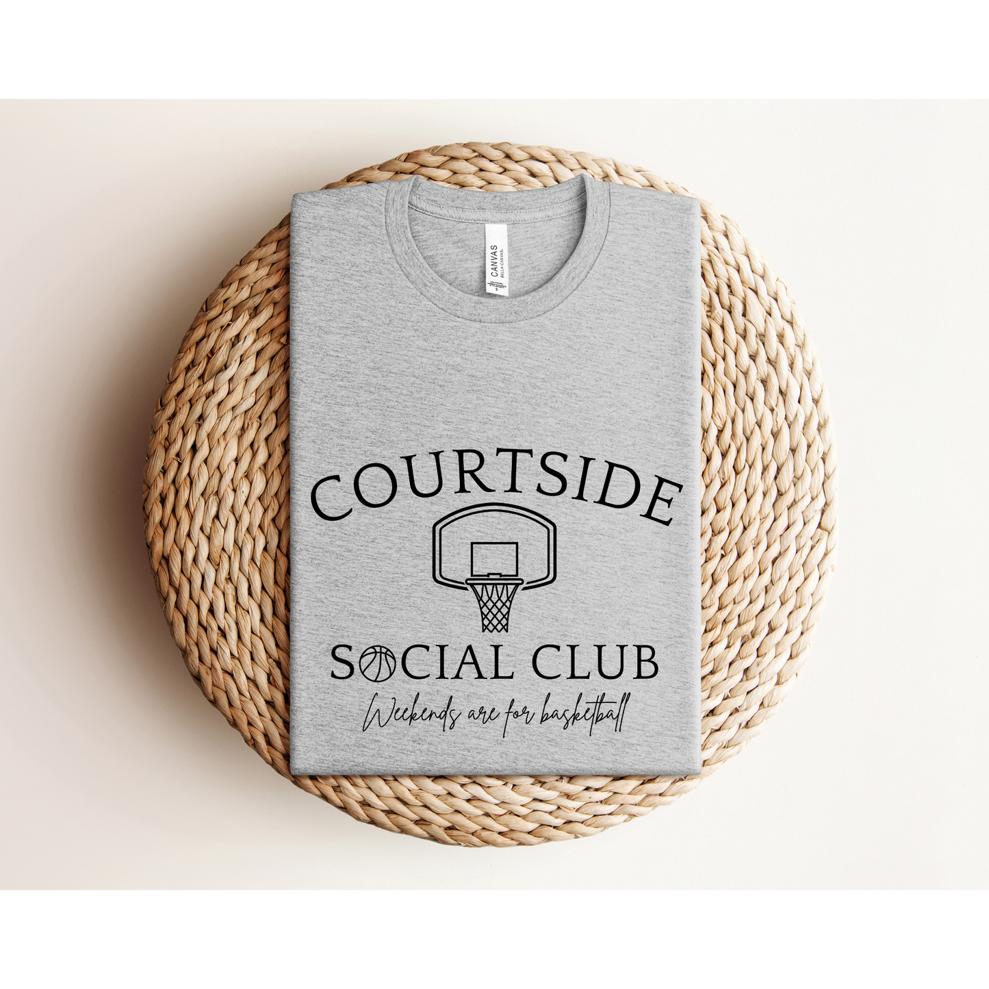 COURTSIDE BASKETBALL SOCIAL CLUB | Basketball Mom | Bella+Canvas XS-5XL