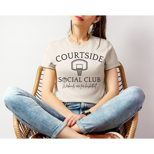 COURTSIDE BASKETBALL SOCIAL CLUB | Basketball Mom | Bella+Canvas XS-5XL