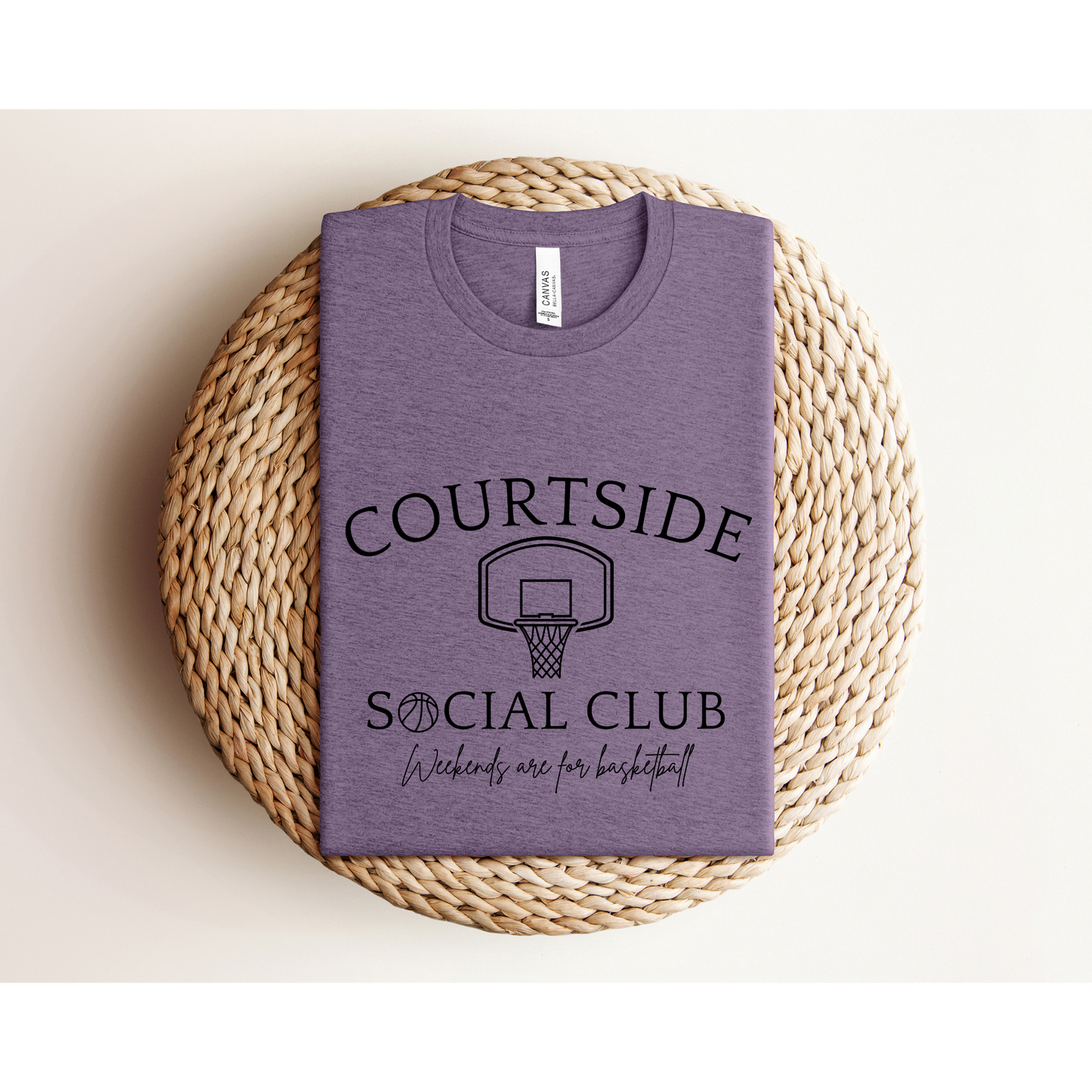 COURTSIDE BASKETBALL SOCIAL CLUB | Basketball Mom | Bella+Canvas XS-5XL