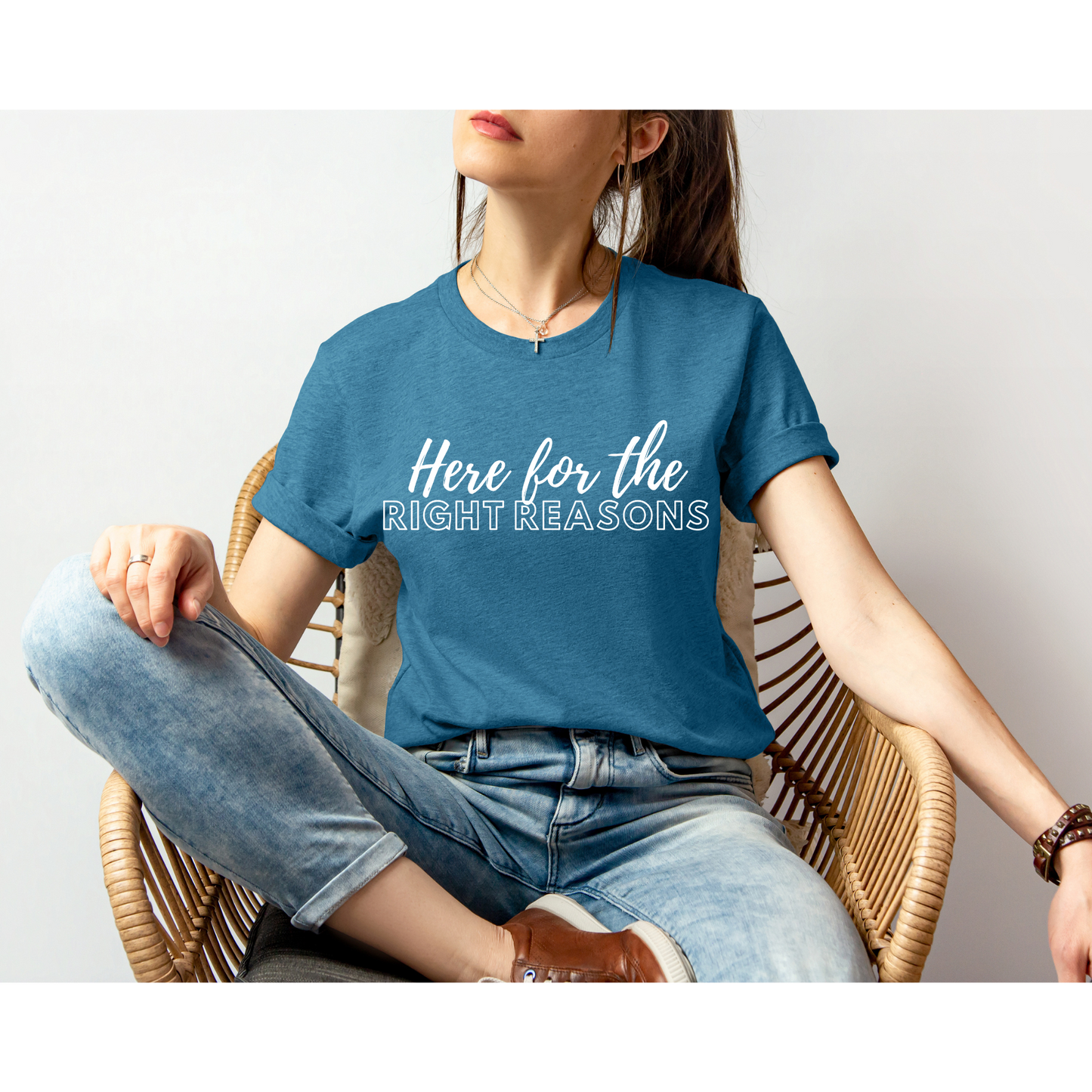 HERE FOR THE RIGHT REASONS | Bachelor Nation | TEE | Bella+Canvas