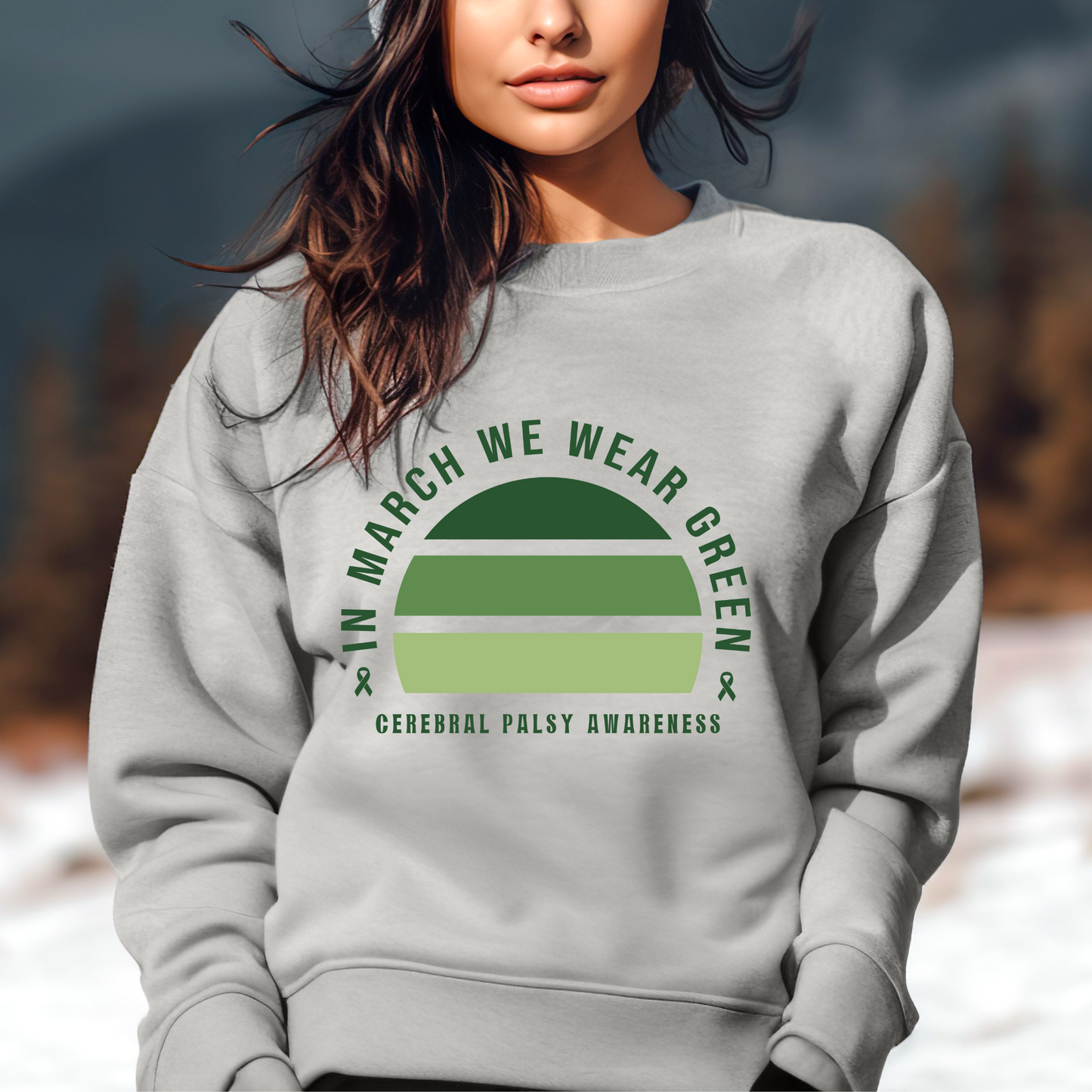 IN MARCH WE WEAR GREEN | Adult Gildan S-3XL Sweatshirt