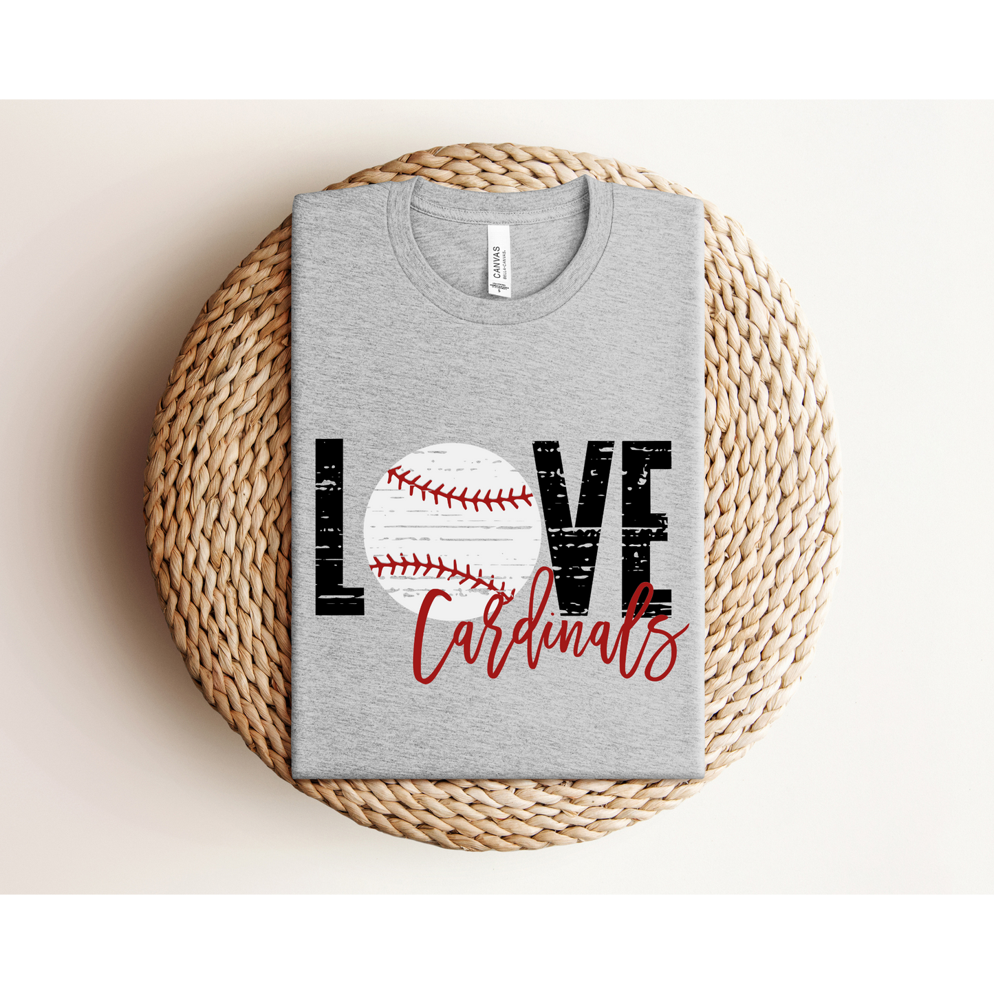 CARDINAL LOVE | STL Baseball | Bella+Canvas XS-5XL