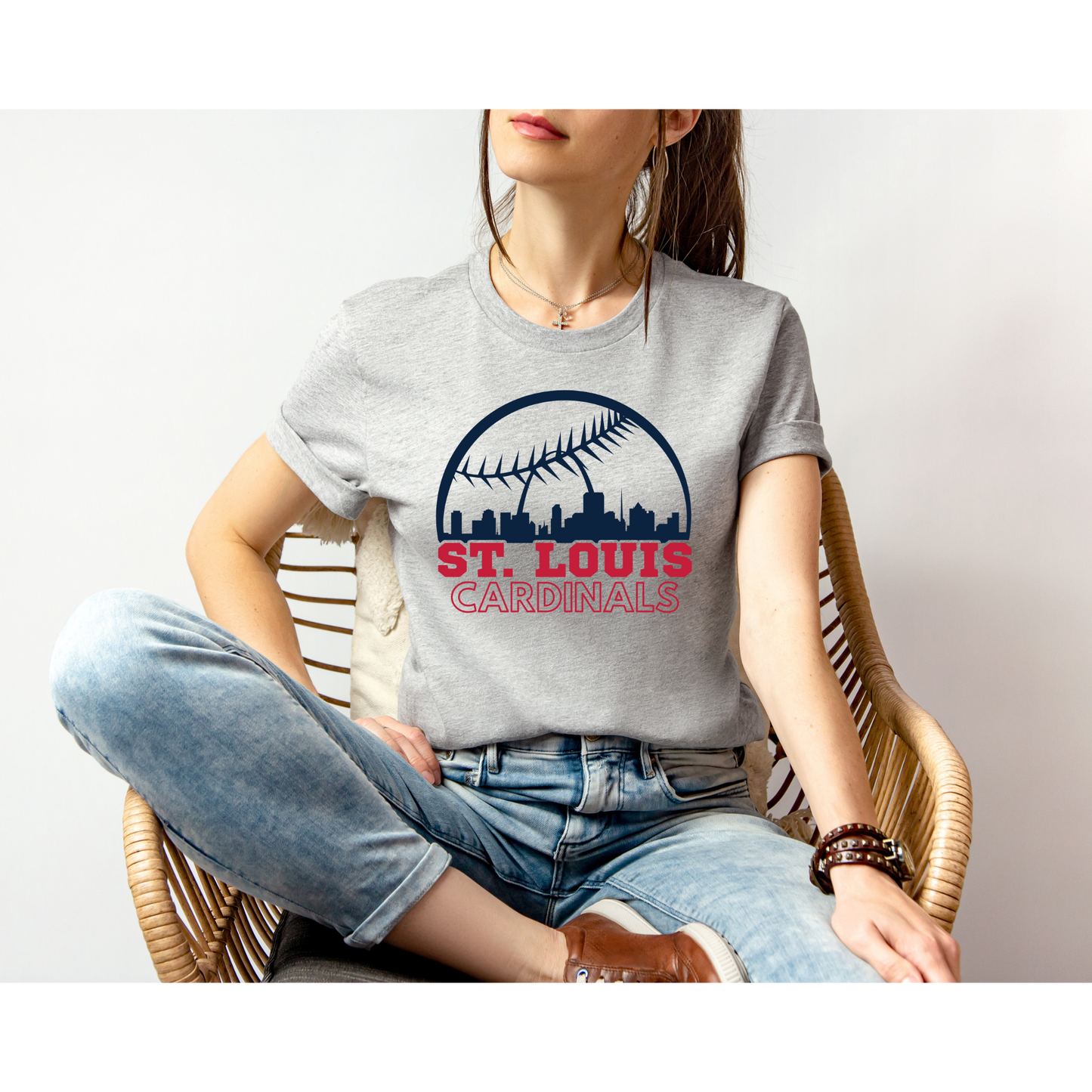 STL Skyline | Cardinals | Bella+Canvas XS-5XL