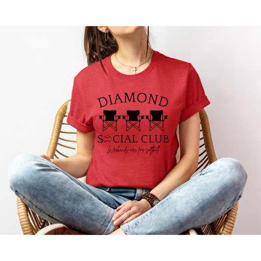 DIAMOND SOCIAL CLUB | Softball Mom | Bella+Canvas XS-5XL